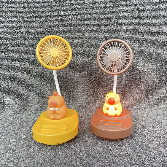 Unisex Portable Hand Fan in Nostalgic Capybara Design Stornfield