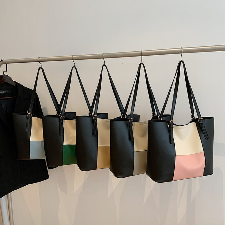 Versatile Color Block Tote Bag Stornfield