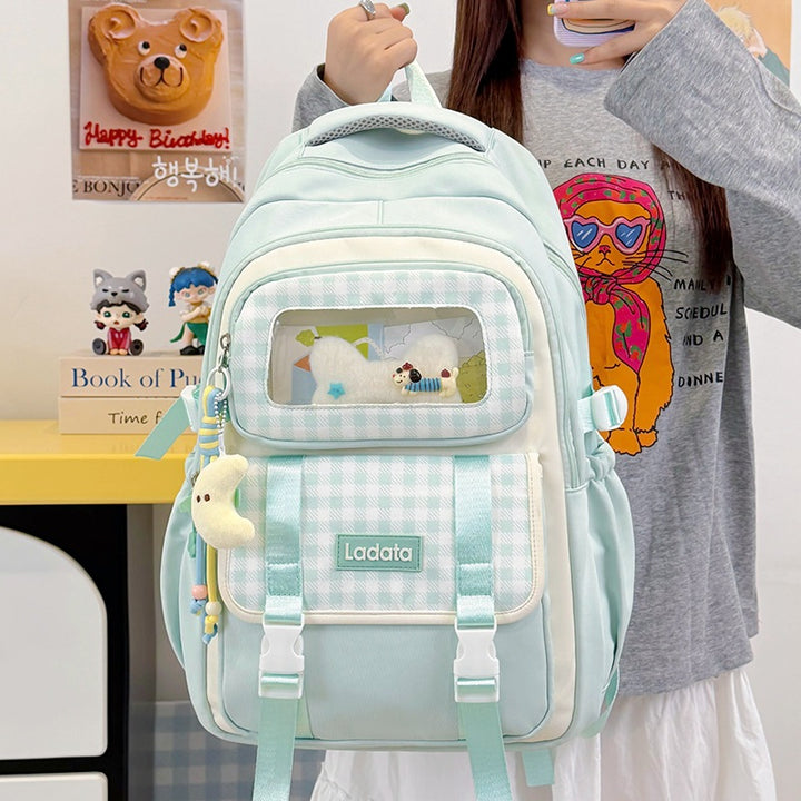 Versatile Checkered Patterned Backpack Stornfield