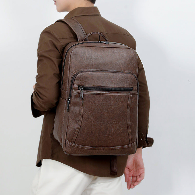 Elegant Backpack Made of Faux Leather with Multiple Compartments Stornfield