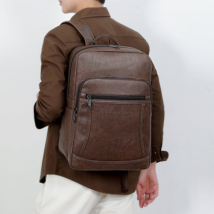 Elegant Backpack Made of Faux Leather with Multiple Compartments Stornfield