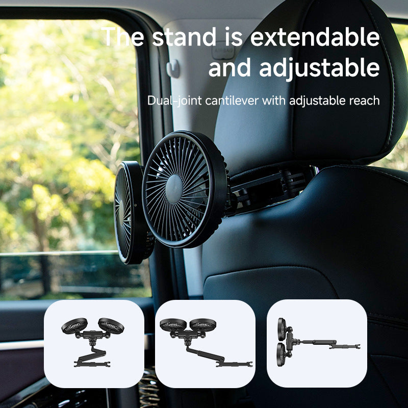 Unisex Dual-Headed Adjustable Ceiling Fan Stornfield