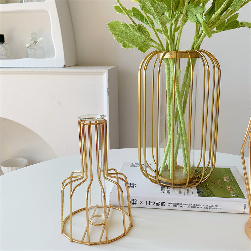 Modern Geometric Metal Vase