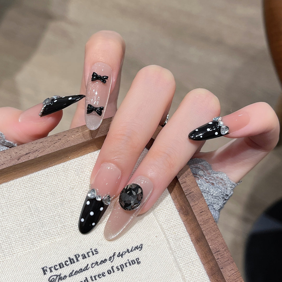 Decorative Rhinestone-Embellished Press-On Nail Extensions Stornfield
