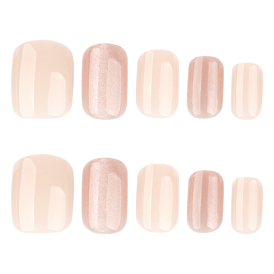 Artificial nail extensions with elegant glitter effect Stornfield