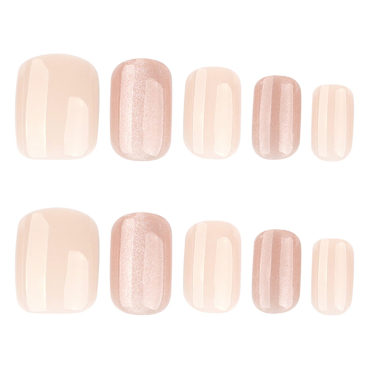 Artificial nail extensions with elegant glitter effect Stornfield