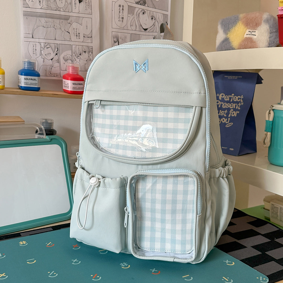 Functional Gingham Print Backpack Stornfield
