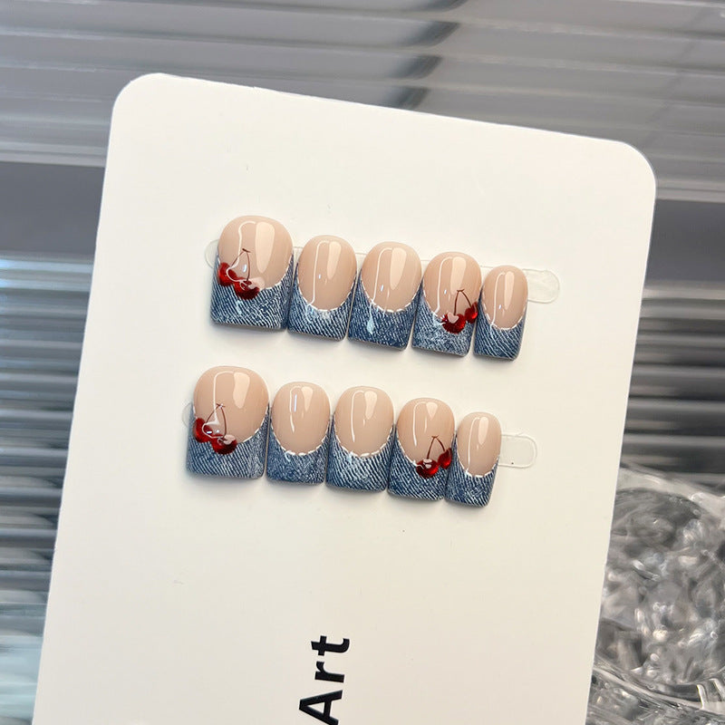 Creative Denim-Inspired Press-On Nails
