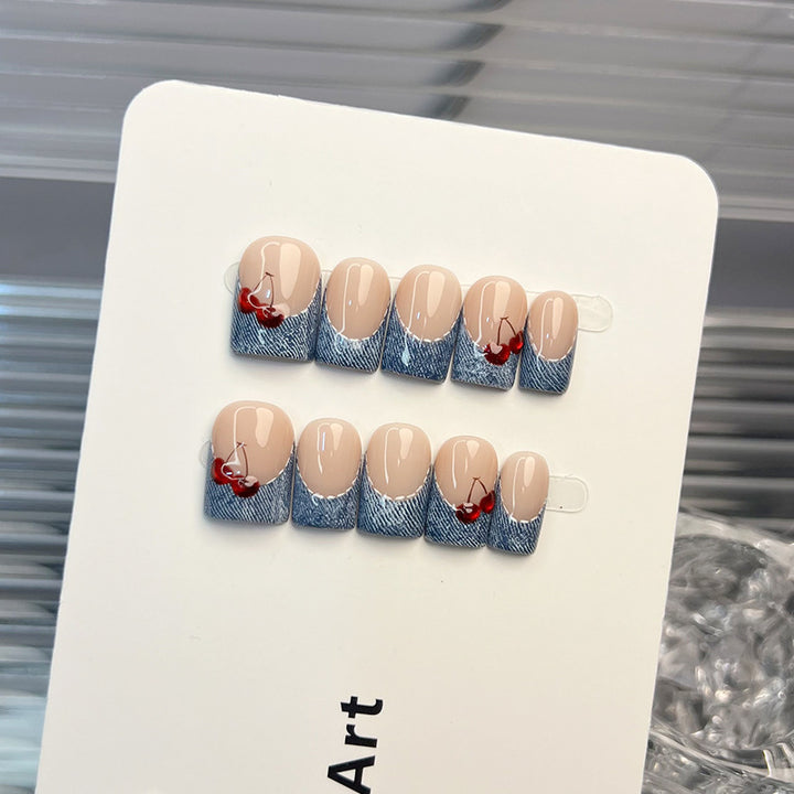 Creative Denim-Inspired Press-On Nails