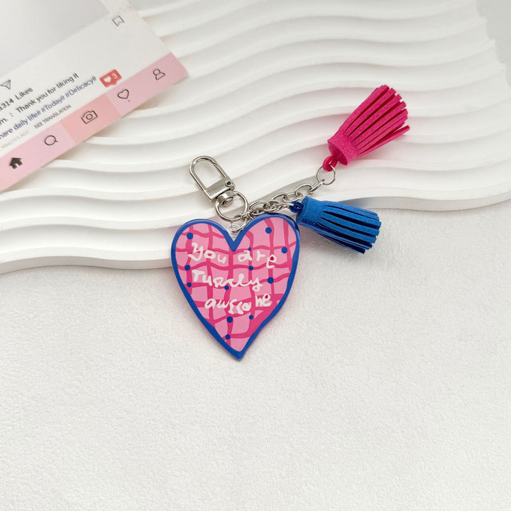 Quirky Heart Charm Keychain Stornfield