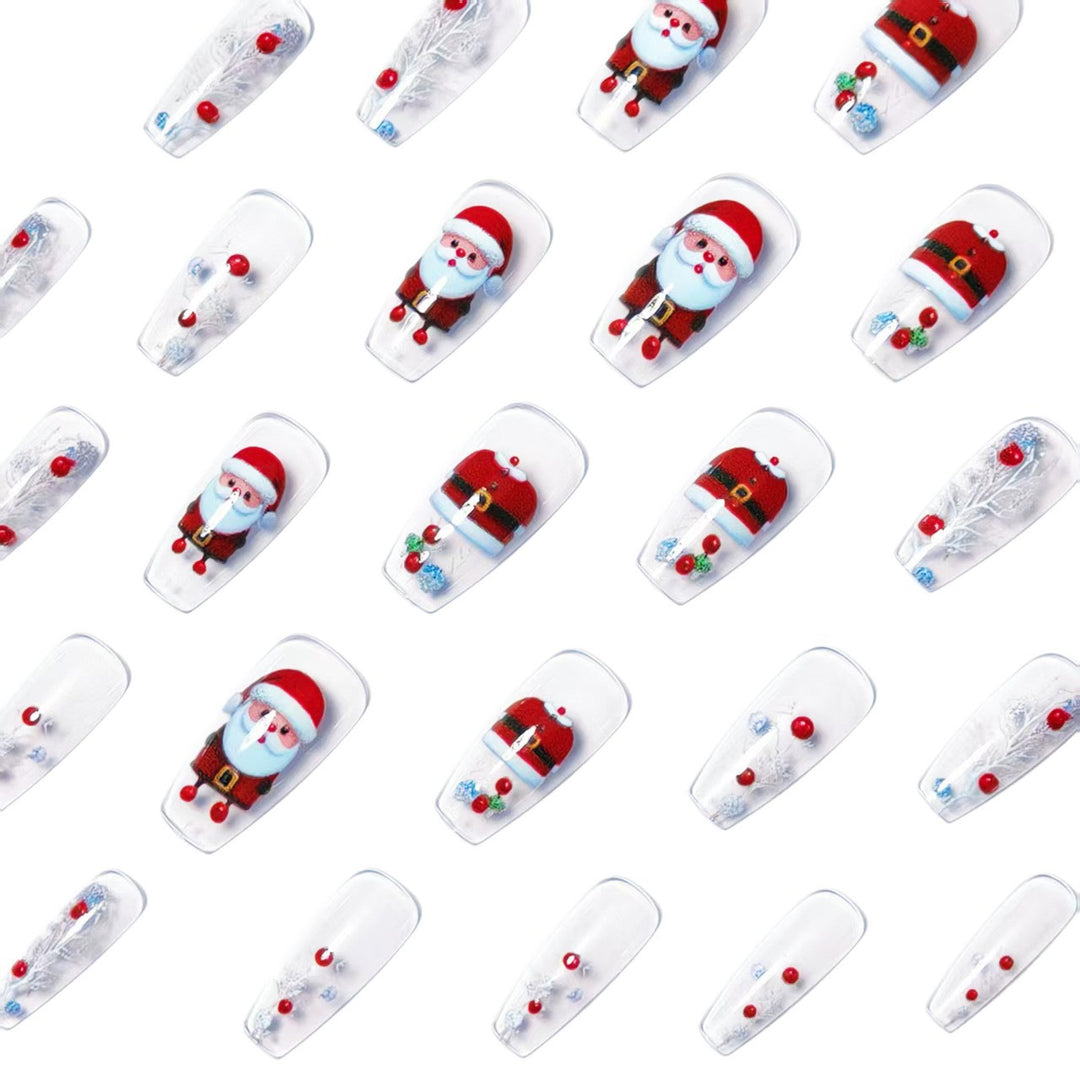 Artificial nails in festive Christmas design Stornfield