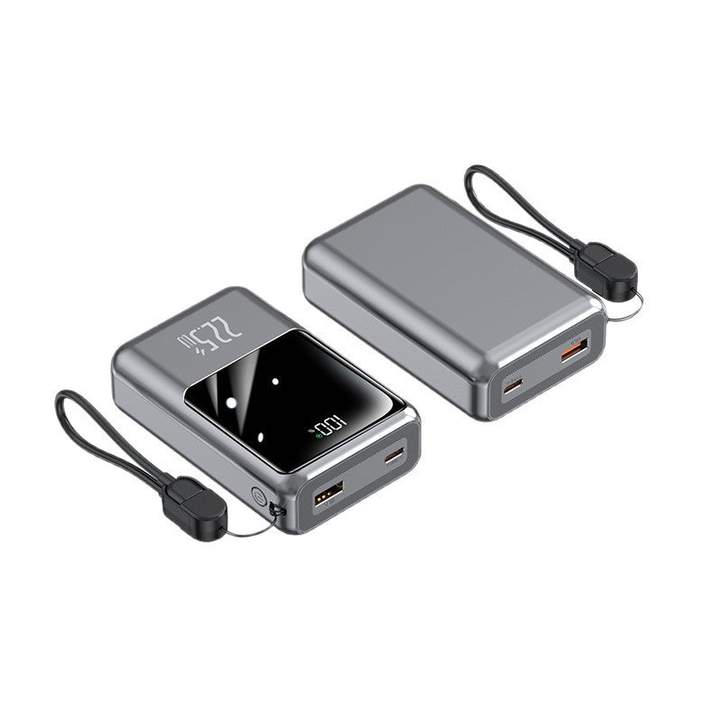 Portable power bank with multifunctional charging cable and digital display Stornfield