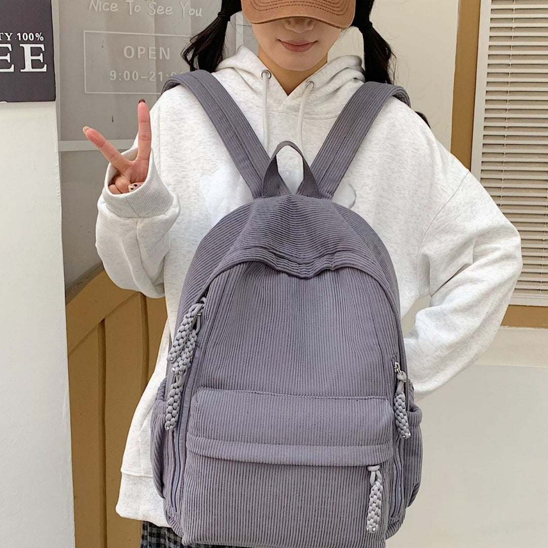 Backpack Made of Durable Ribbed Material Stornfield