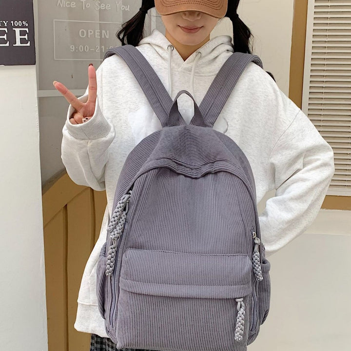 Backpack Made of Durable Ribbed Material Stornfield