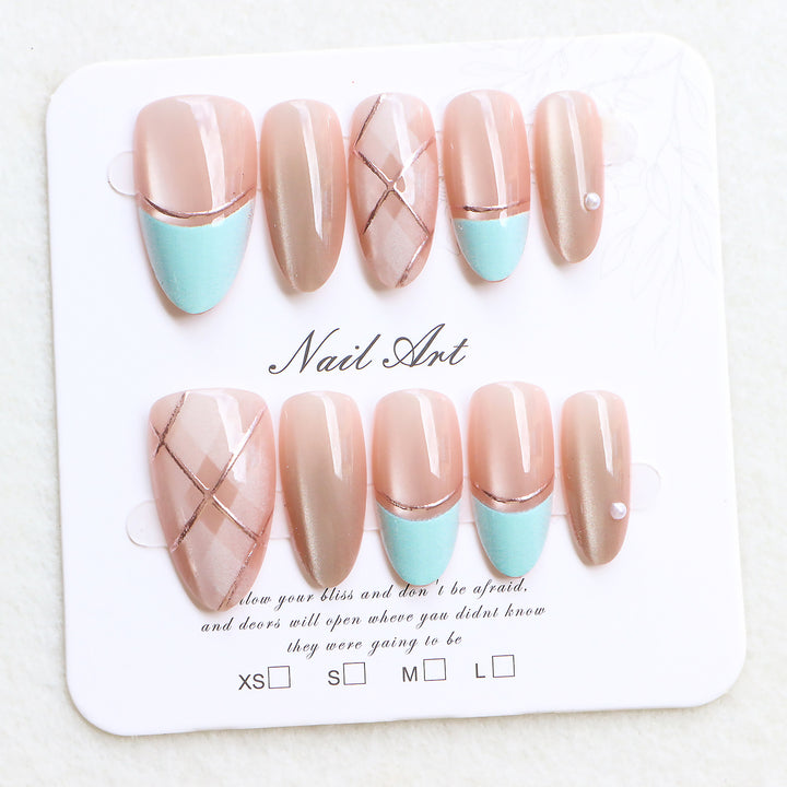 Elegant Artistic Press-On Nail Set Stornfield