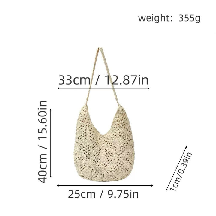 Shoulder bag with unique crochet pattern Stornfield