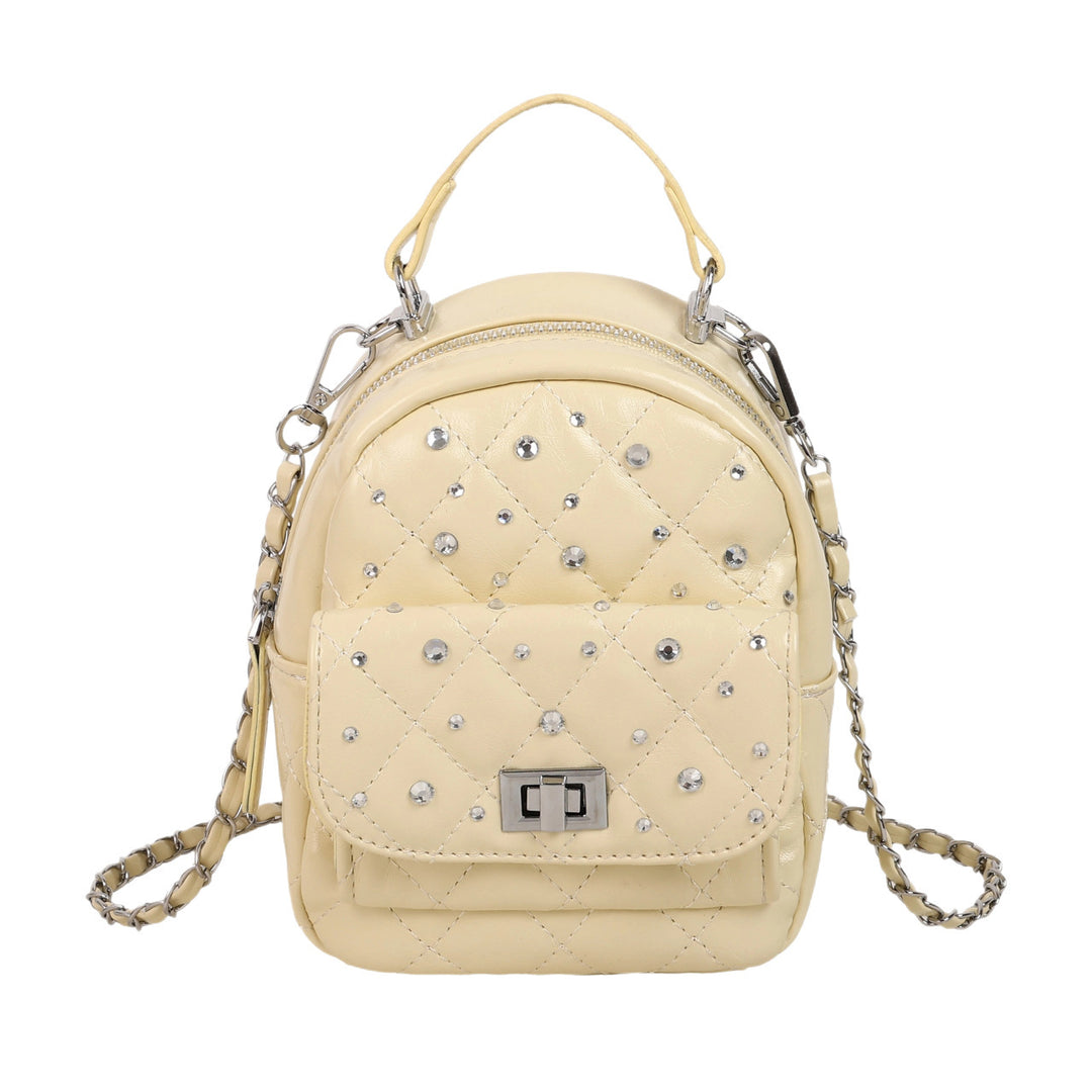 Quilted Mini Backpack with Rhinestone Accents Stornfield
