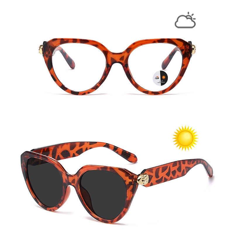 Ladies Cat-Eye Sunglasses with Golden Accents and Protective UV Filter Stornfield