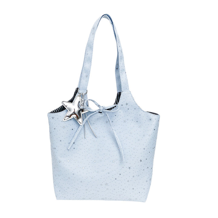 Stylish Star-Printed Tote Handbag