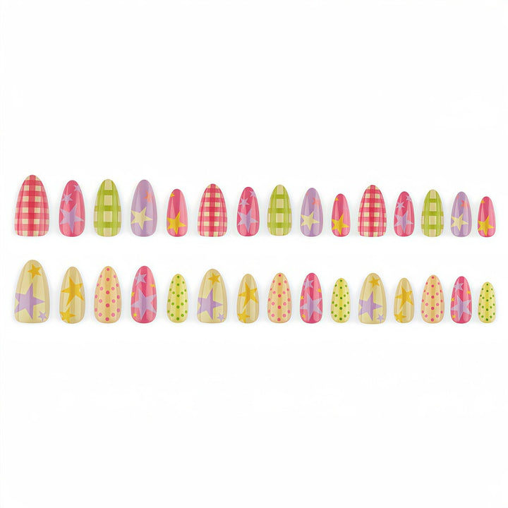 Artificial nails with colorful pattern Stornfield