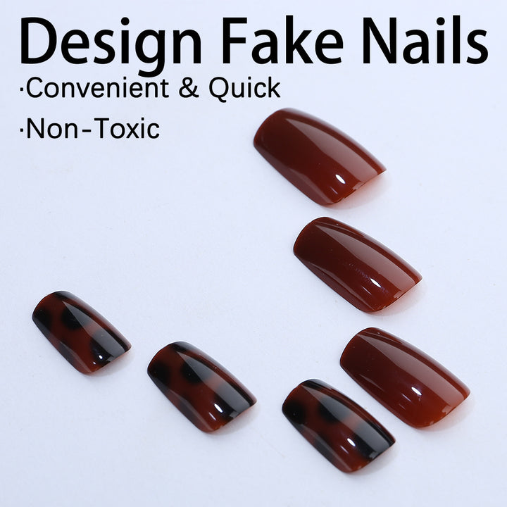 Nail art set with elegant leopard pattern Stornfield