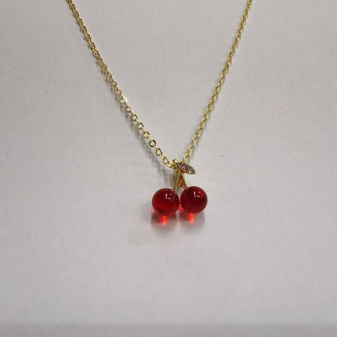 Elegantly Charming Cherry Pendant Necklace Stornfield