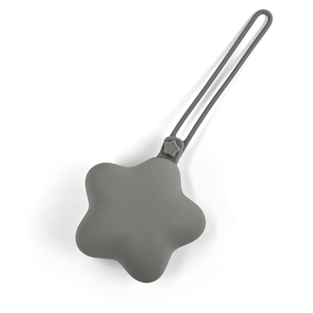 Soft-Touch Silicone Star-Shaped Mini Pouch Keychain with Elastic Loop
