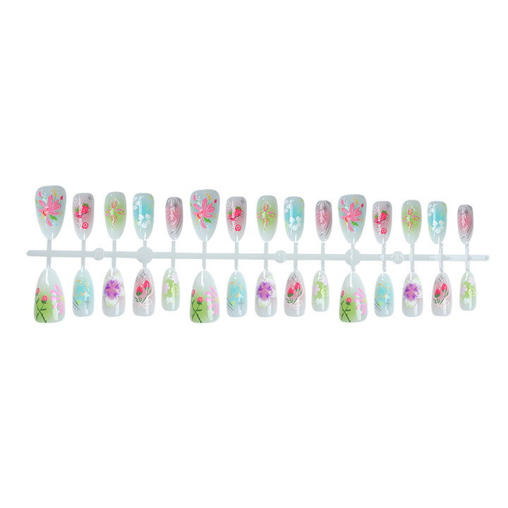 Floral Acrylic Nail Art Stornfield