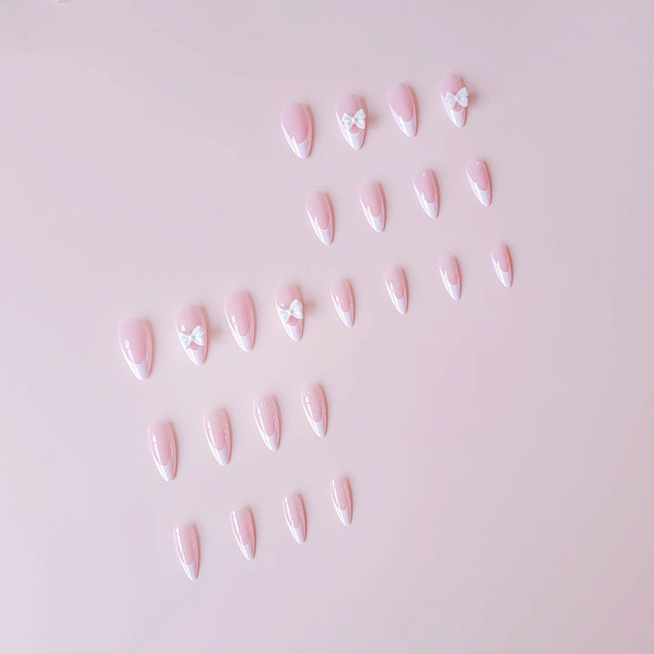 Artificial nail set with elegant 3D flowers and sparkling accents Stornfield
