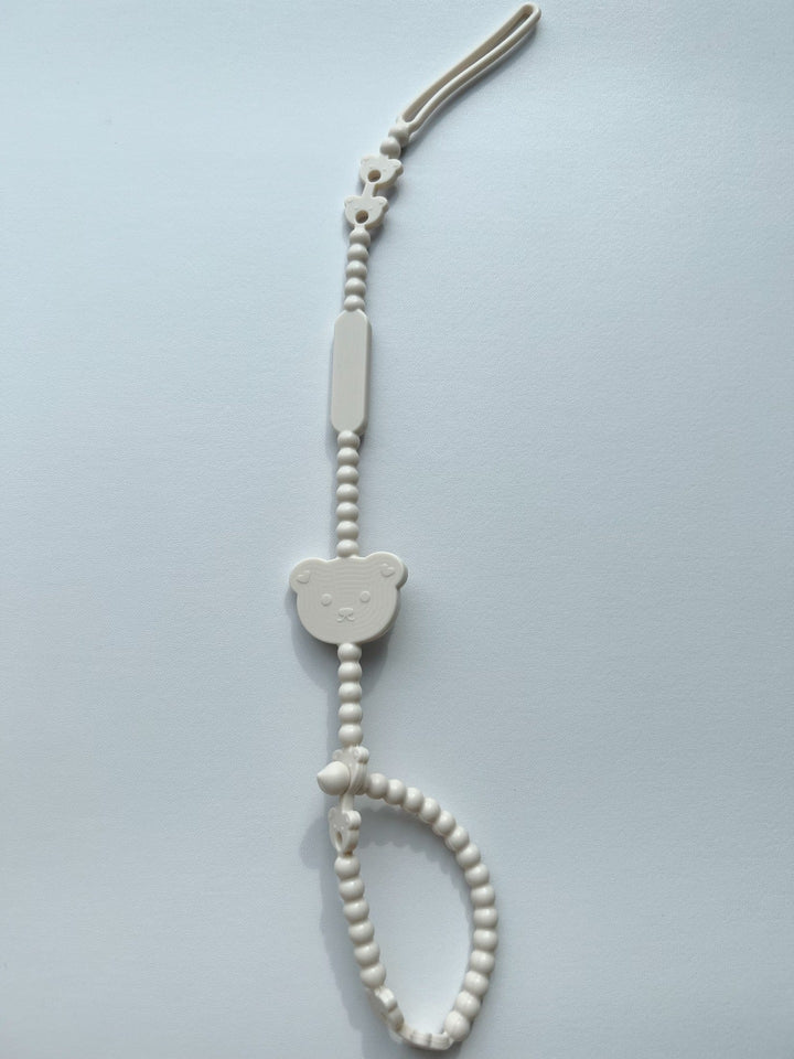 Silicone Beaded Baby Pacifier Clip and Teether Strap