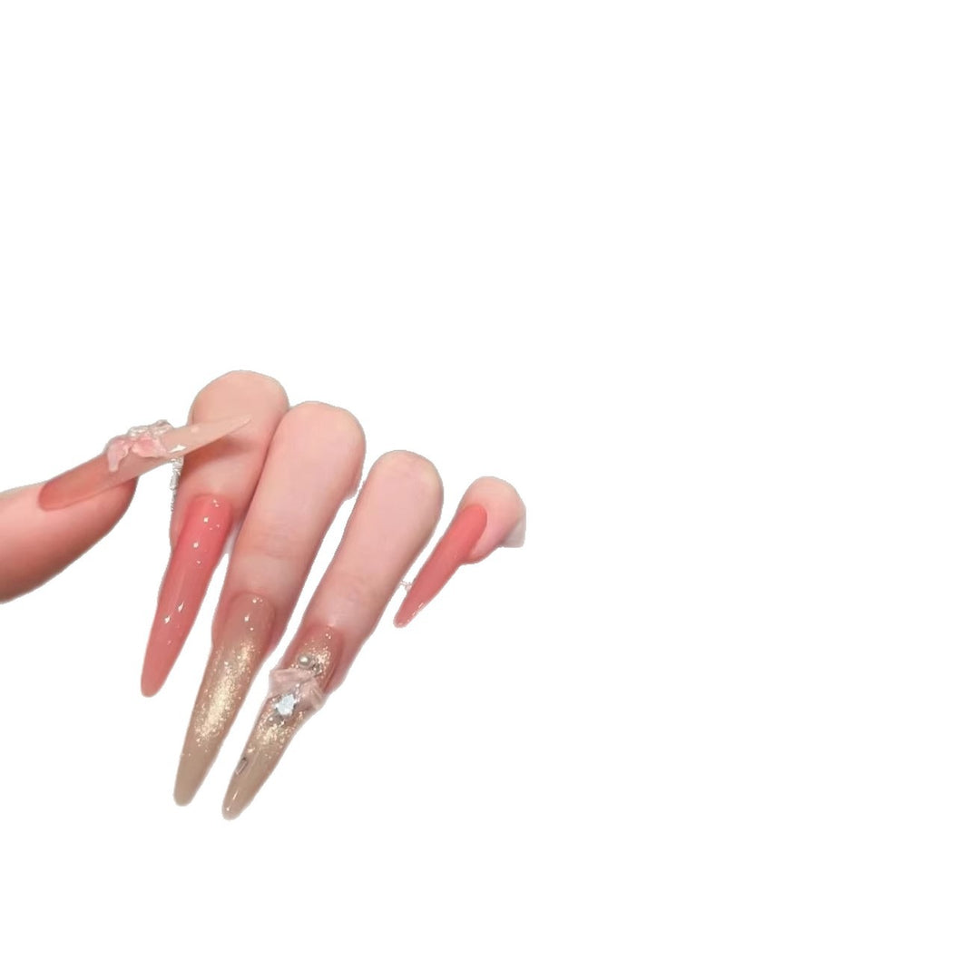 Decorative Glitter Stiletto Nail Extensions