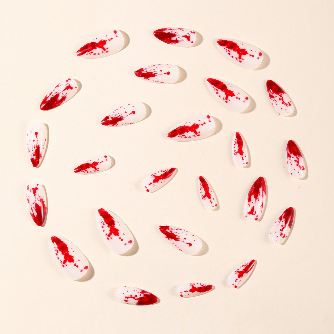 Gothic Blood Splatter Nail Art Extensions Stornfield
