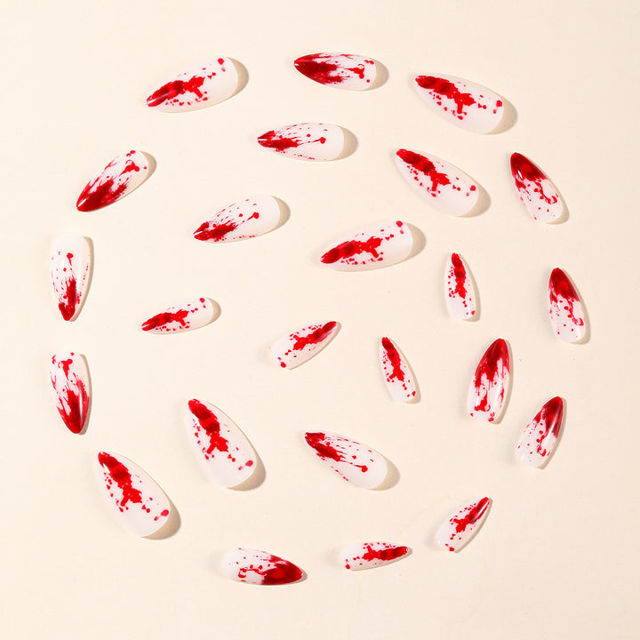 Gothic Blood Splatter Nail Art Extensions Stornfield