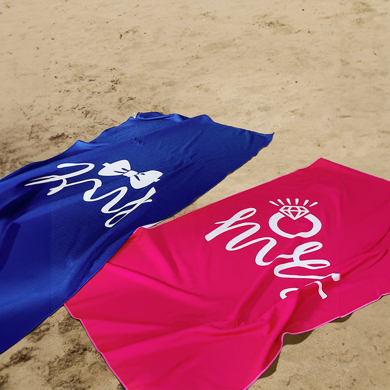 Beach towel with creative heart design Stornfield