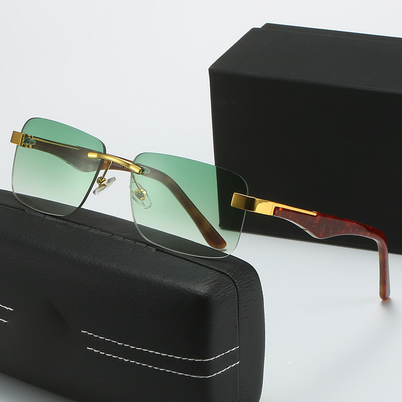Women’s fashionable half-frame glasses with elegant metal and plastic mix Stornfield