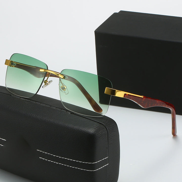 Women’s fashionable half-frame glasses with elegant metal and plastic mix Stornfield