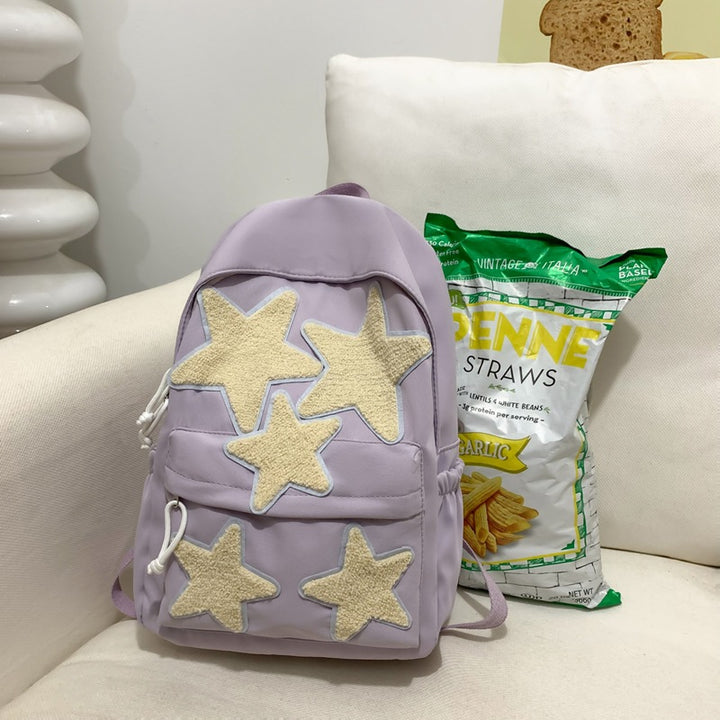 Star-Embellished Casual Backpack