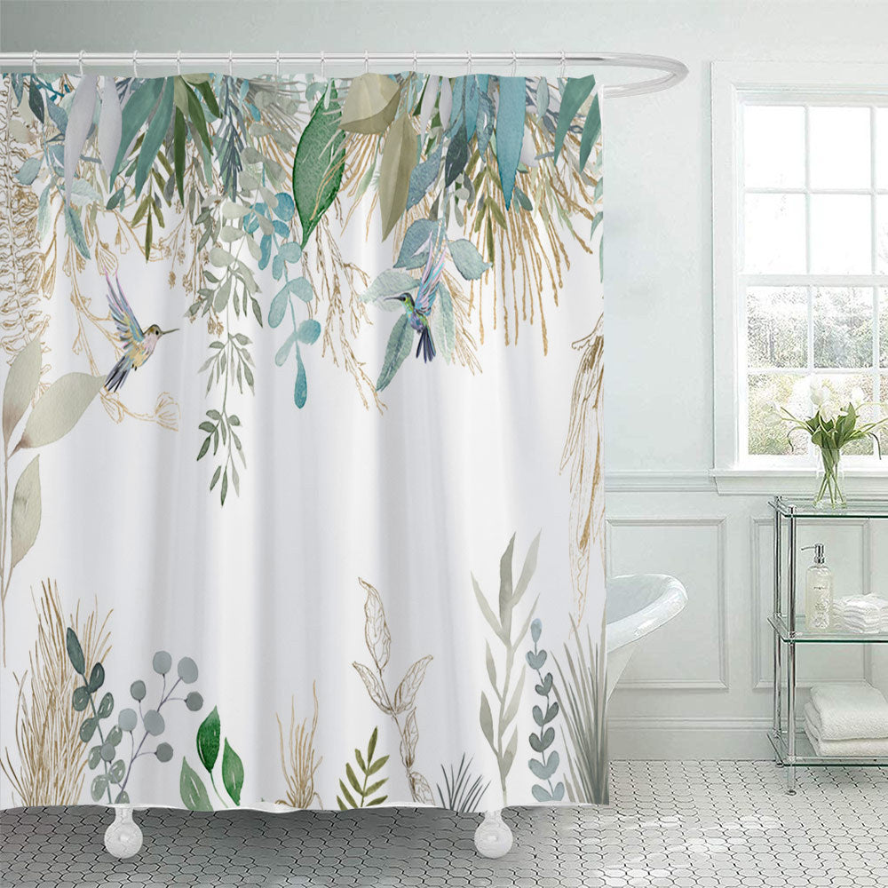 Floral Lavender Pattern Shower Curtain Stornfield
