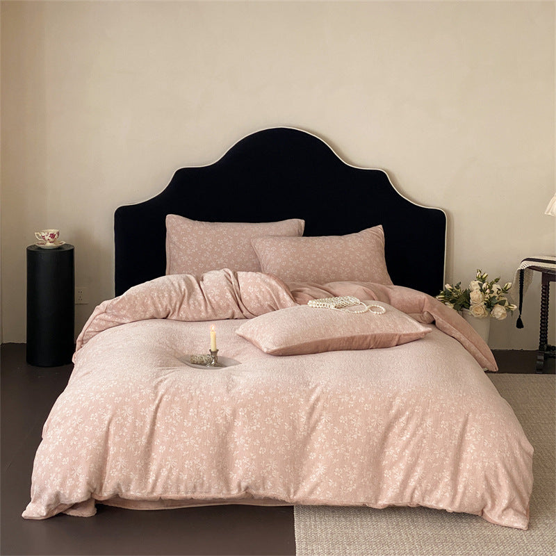 Luxury Jacquard Floral Duvet Cover Set