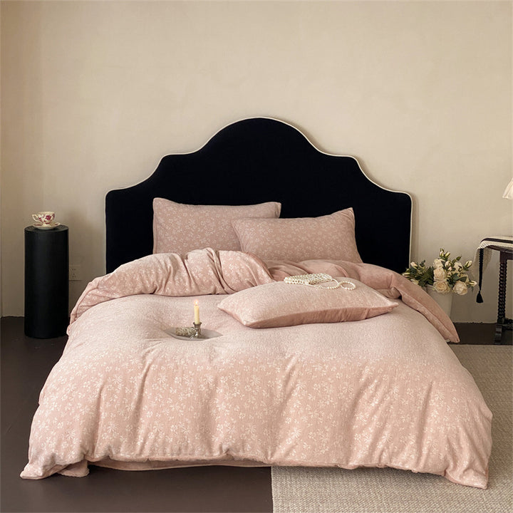 Luxury Jacquard Floral Duvet Cover Set