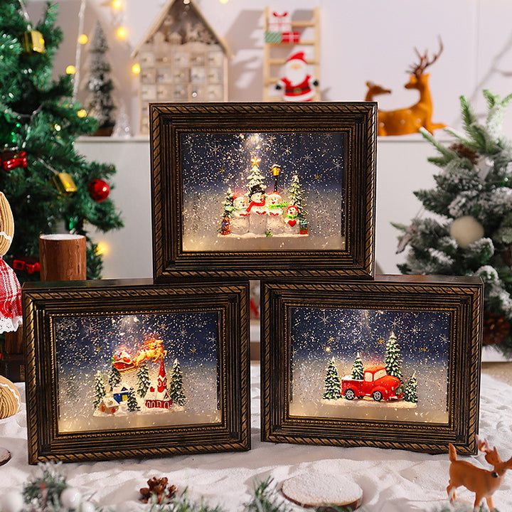 Decorative Christmas motif with snowmen Stornfield