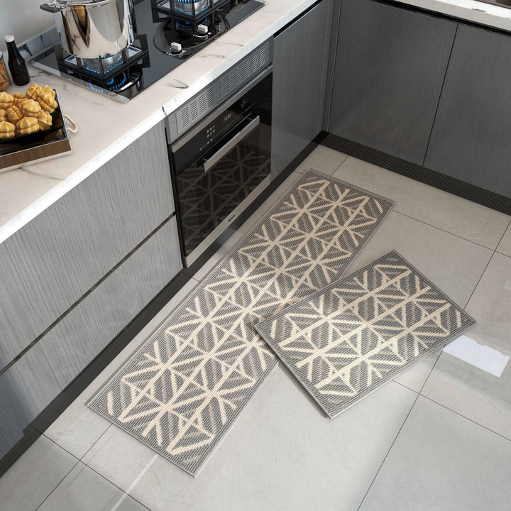 Geometric Pattern Kitchen Runner Mat