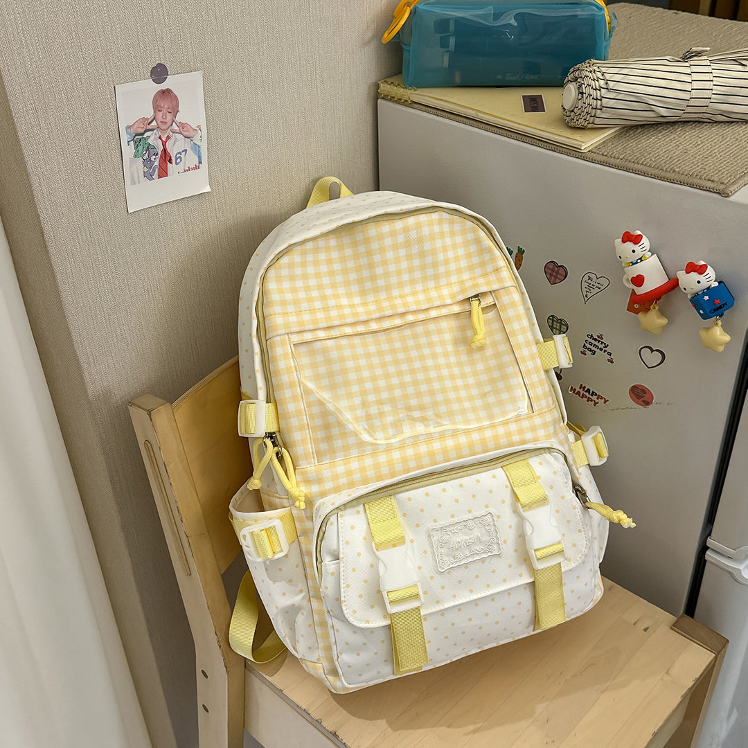 Charming Plaid Patterned Backpack Stornfield