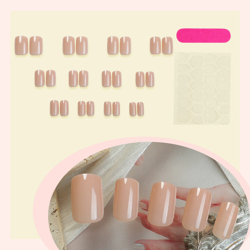 Artificial nail set in elegant nude look Stornfield