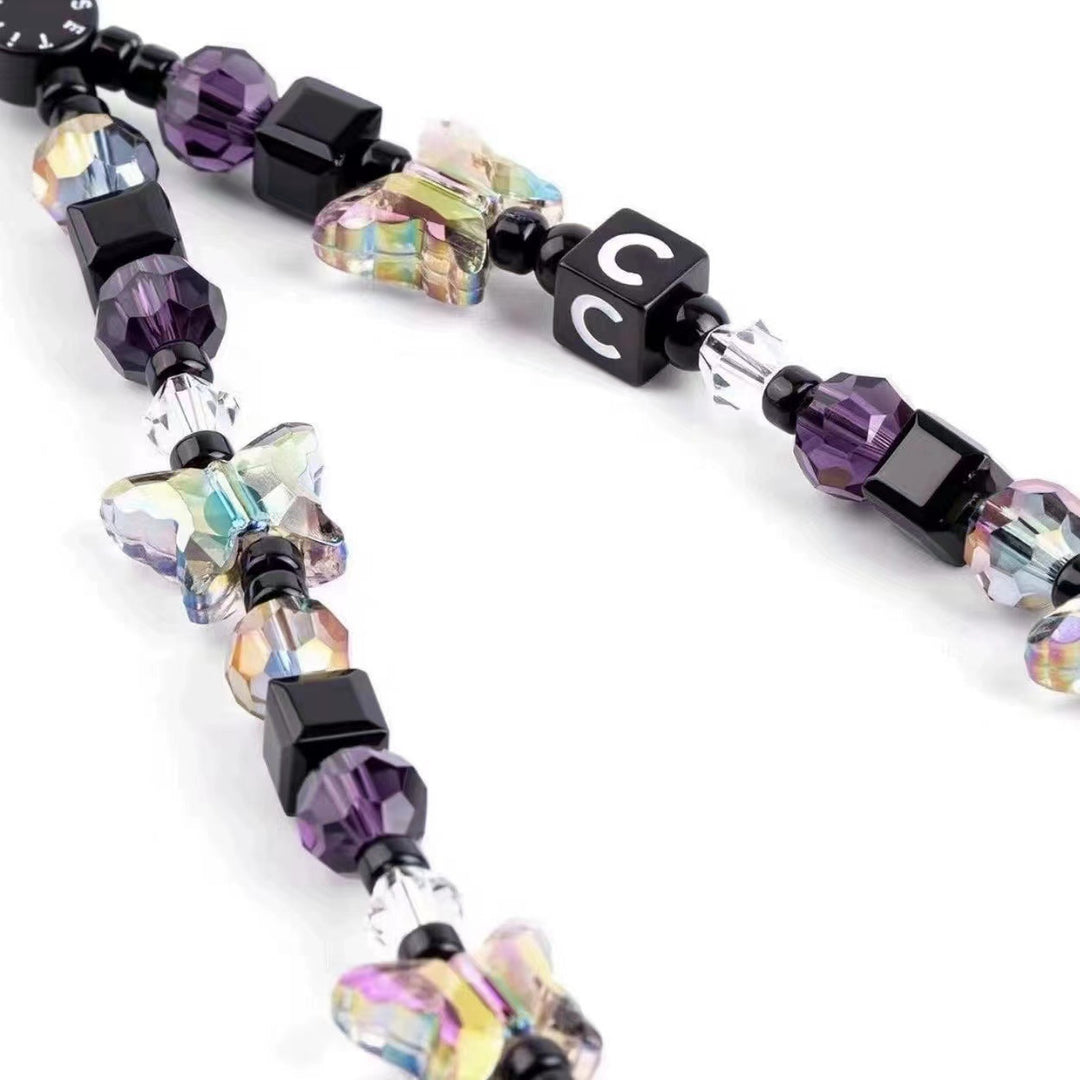 Artistic Butterfly Beaded Phone Lanyard Stornfield