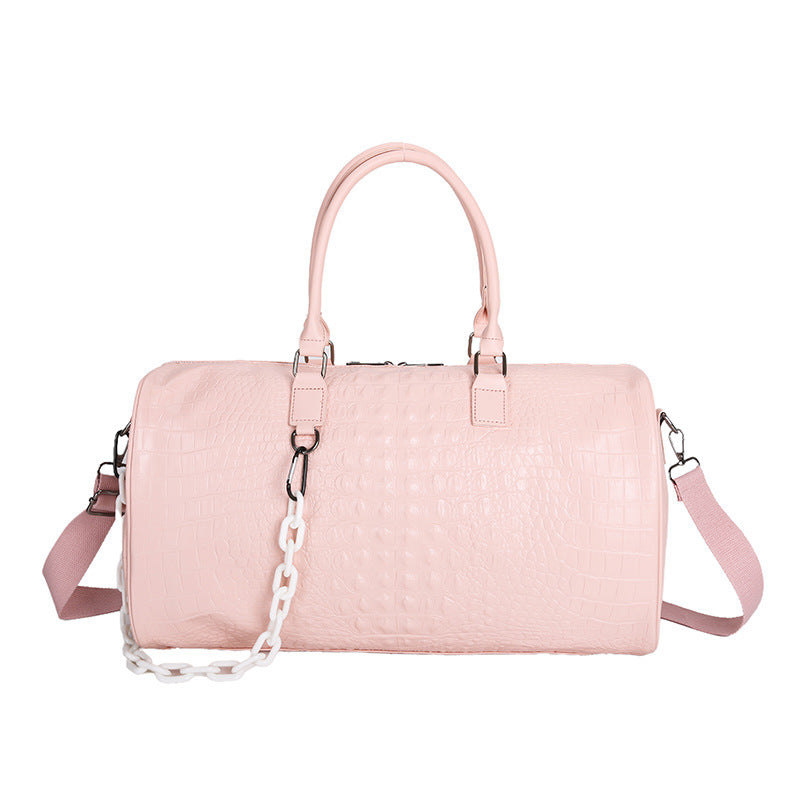 Crocodile Textured Luxurious Travel Duffle Bag Stornfield