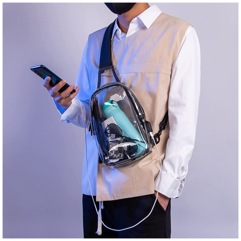 Transparent sling bag with practical multi-pocket design Stornfield