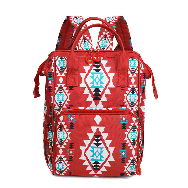Geometric Patterned Travel Backpack