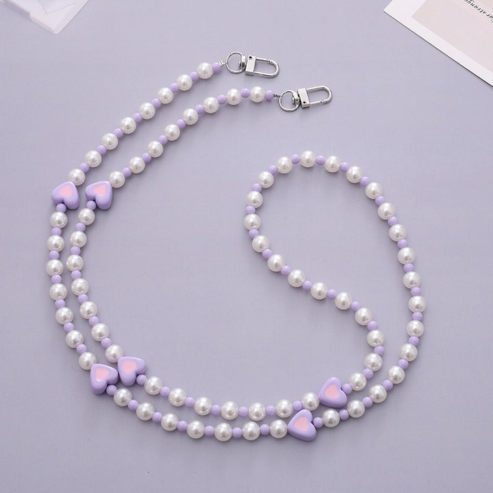 Heart-Embellished Beaded Eyewear Chain Stornfield