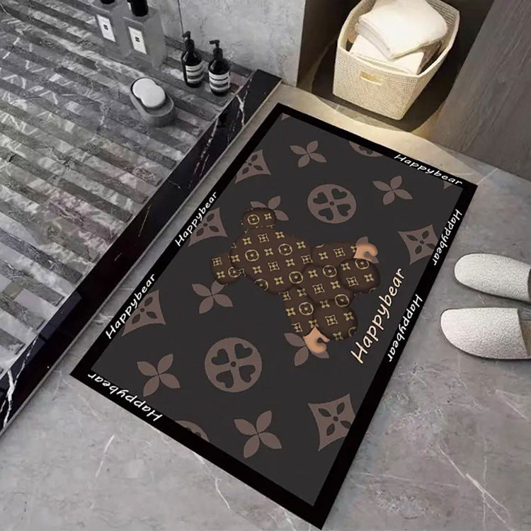 Fun Graphic Bath Mat for Bathroom